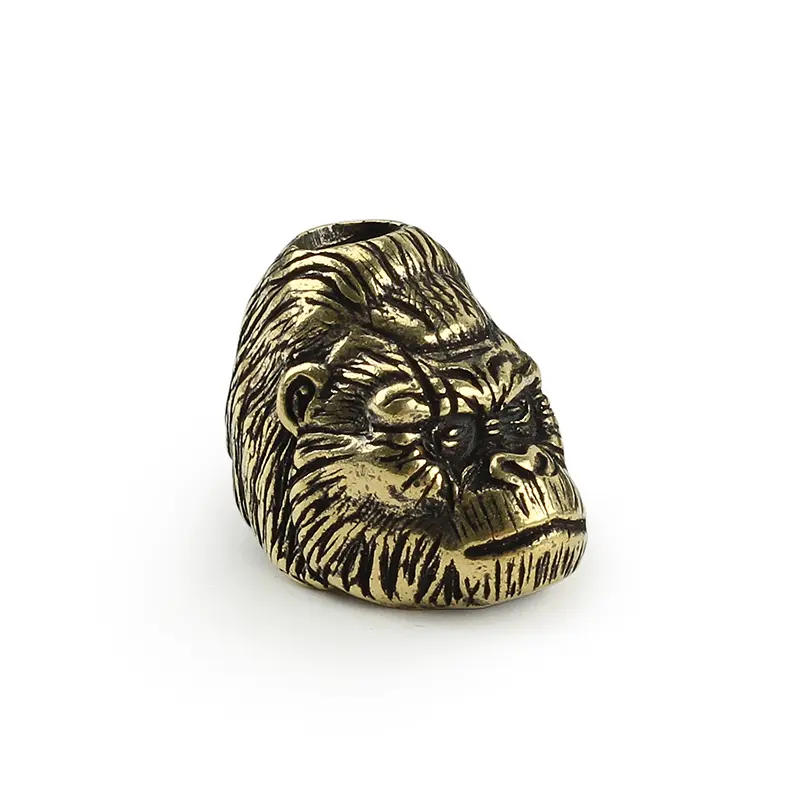 Brass Personality Monkey Knife Beads Umbrella Rope Bead Outdoor Knife Orangutan Paracord Pendant