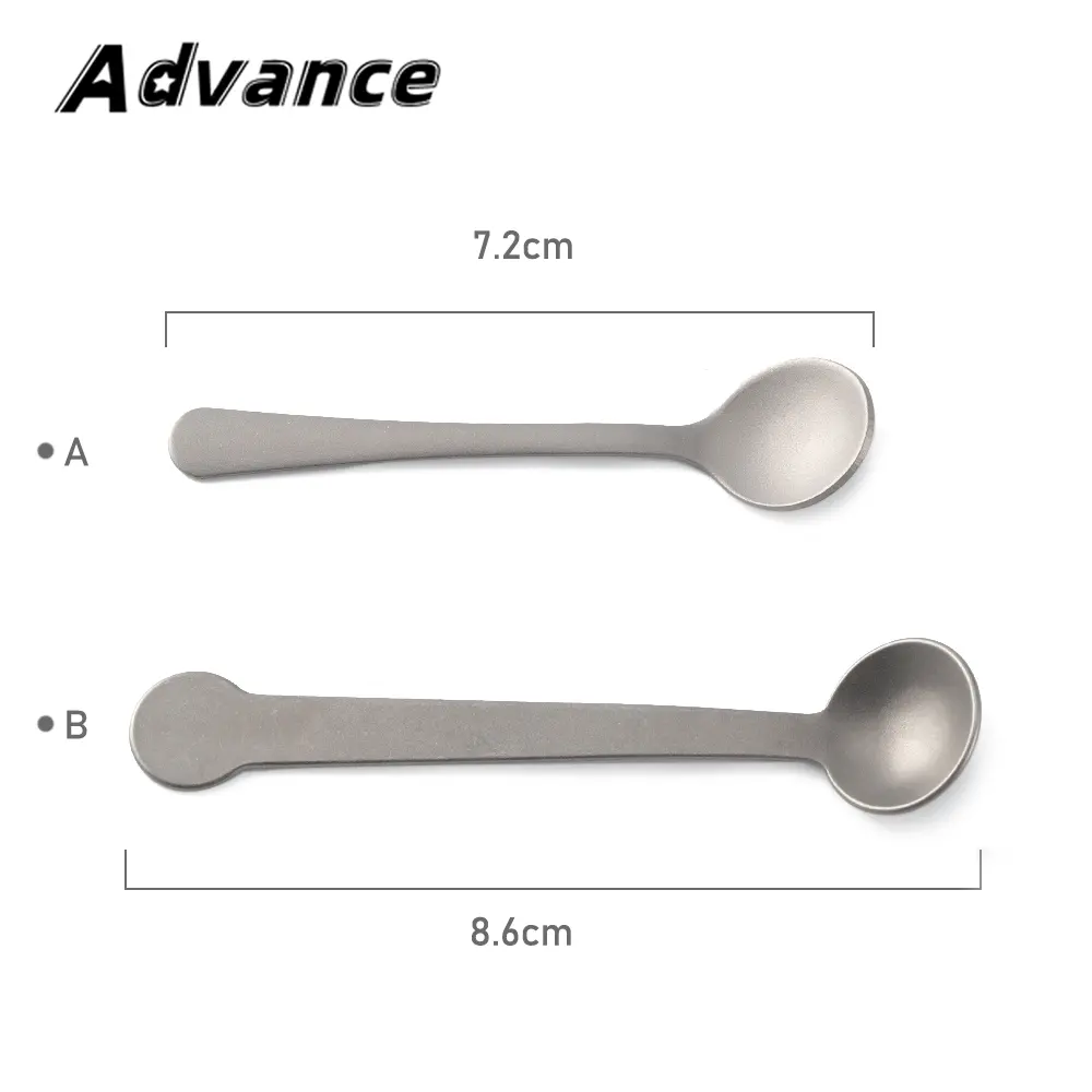 Cute Small Spoon Titanium Alloy Milk Dessert Spoon Outdoor Camping Coffee Tea Spoon