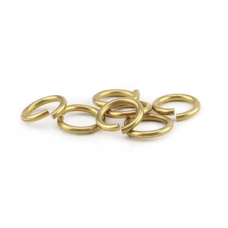 10PCS Yellow Brass Ring Coil Outdoor EDC Small Tool DIY Key Ring Accessories