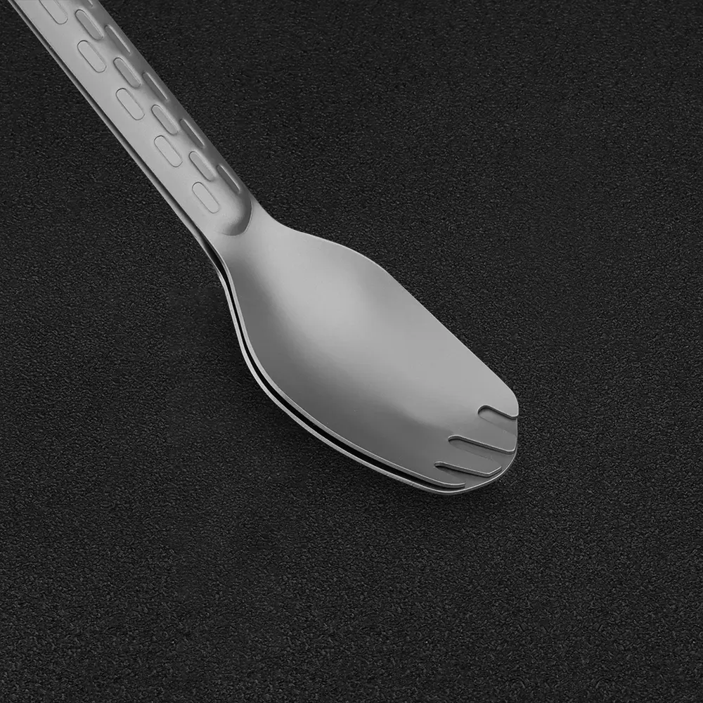 Dessert Salad Fork Spoon Titanium Tableware Picnic Utensils Spoon Fork Outdoor Travel Camping Supplies