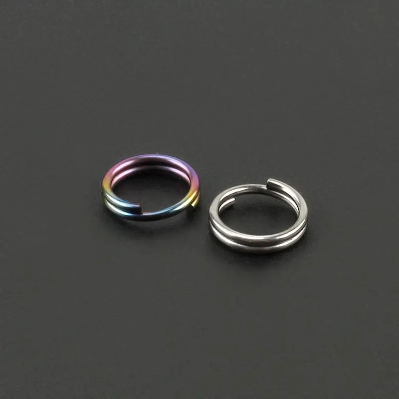 10mm Titanium Alloy Key Ring 10pcs/lot EDC Outdoor Small Tool Key Ring Accessories