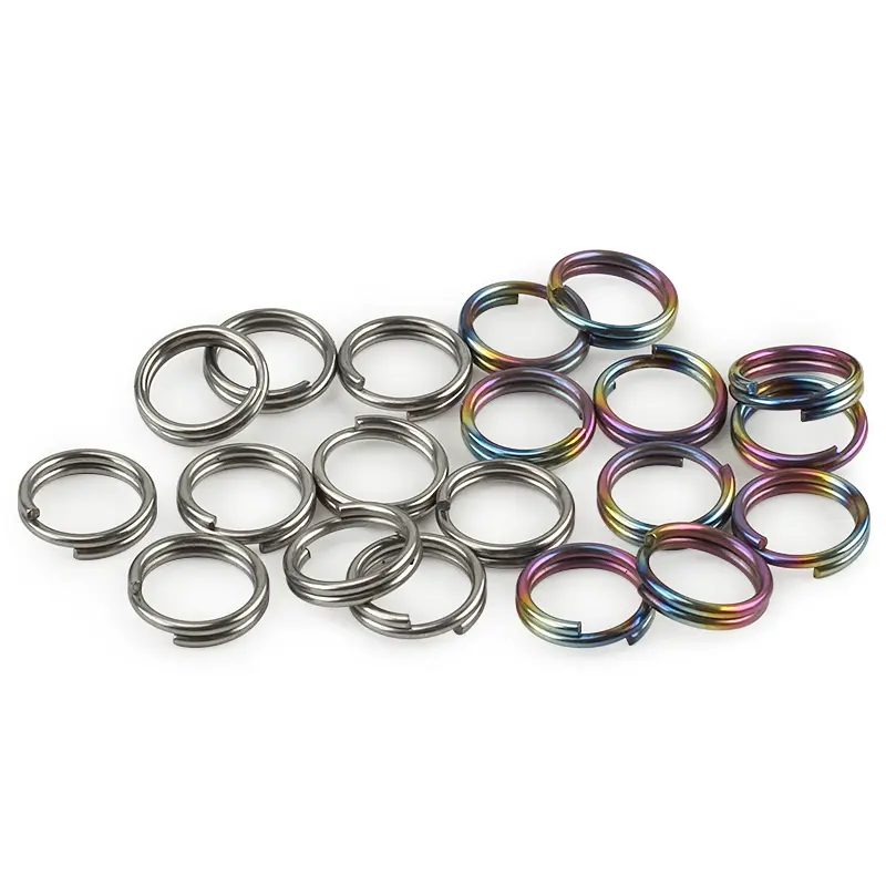 10mm Titanium Alloy Key Ring 10pcs/lot EDC Outdoor Small Tool Key Ring Accessories