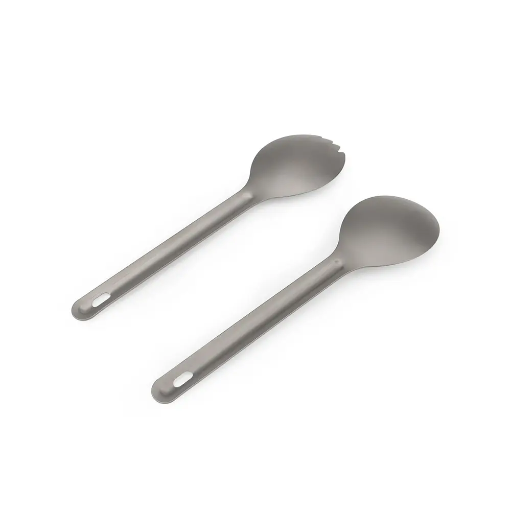 Small Spoon Titanium Alloy Fork Outdoor Camping Picnic Tableware Tool