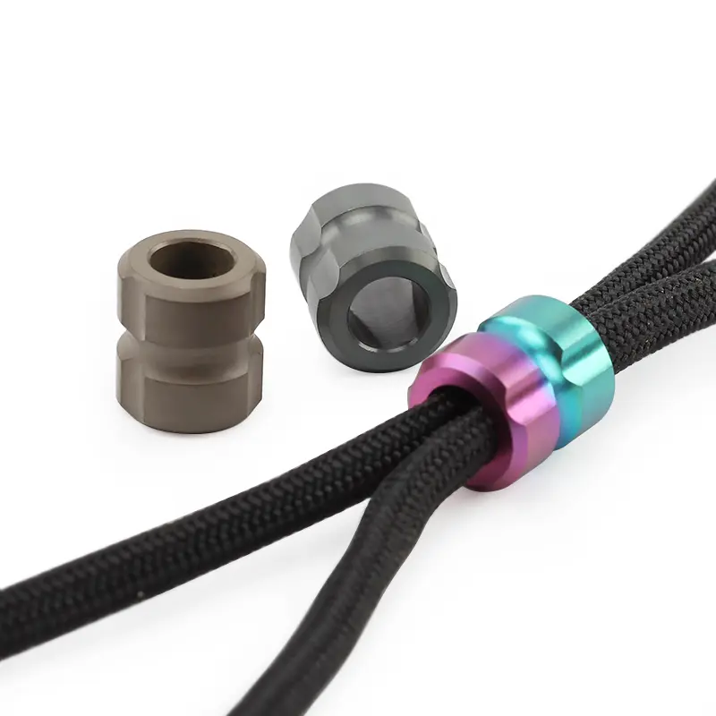 Titanium Alloy Knife Beads Colorful Umbrella Rope DIY Fashion Paracord Bead Screw Shape Cool Decorative Key Chain Accessories