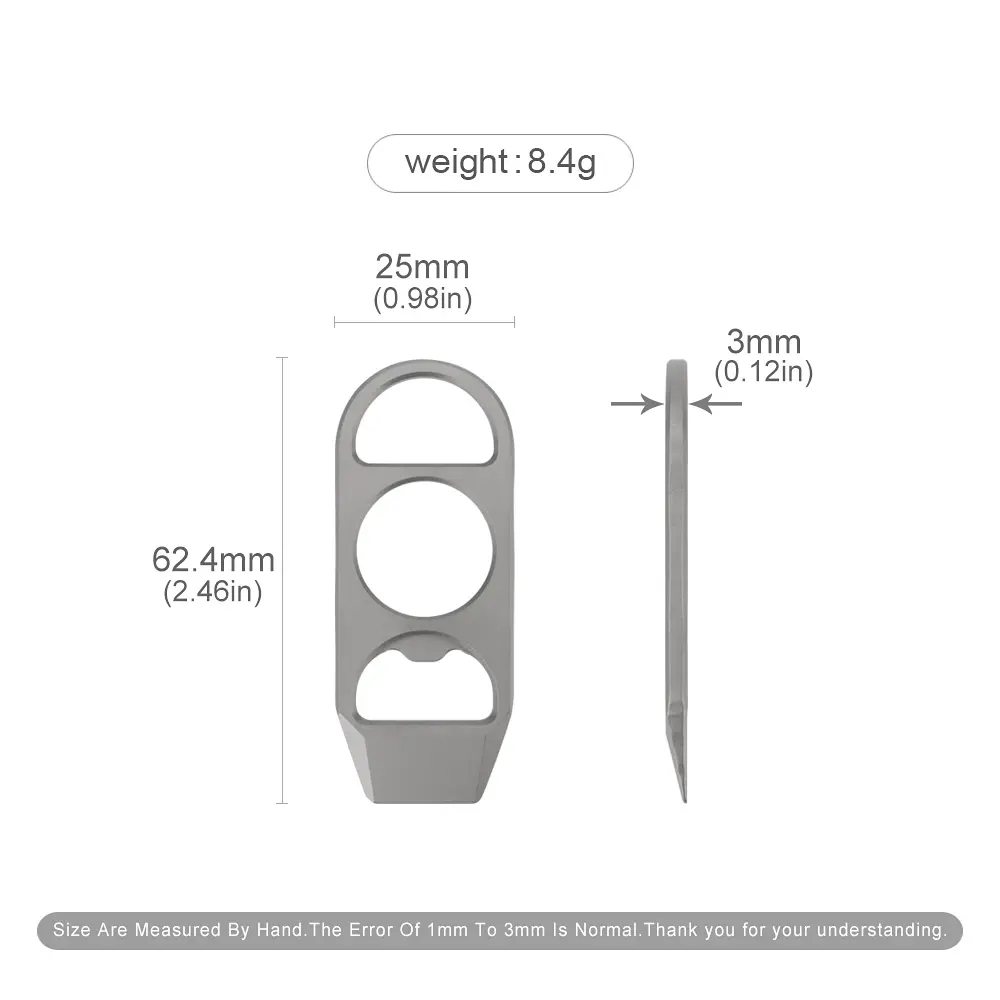 Multi-function Bottle Opener Multifunctional Keychain Titanium Alloy Keyring Pendant Outdoor Tool EDC