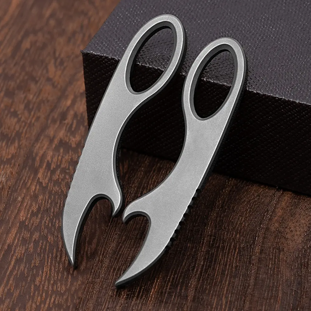 Small Bottle Opener Multifunctional Keychain Titanium Alloy Pendant Outdoor Tool EDC Accessories