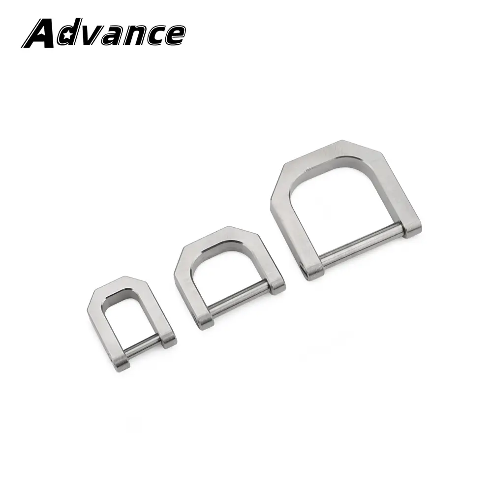 S/M/L Titanium Alloy D Shape Horseshoe Buckle Connect Car Keychain Buckle Outdoor EDC Tool