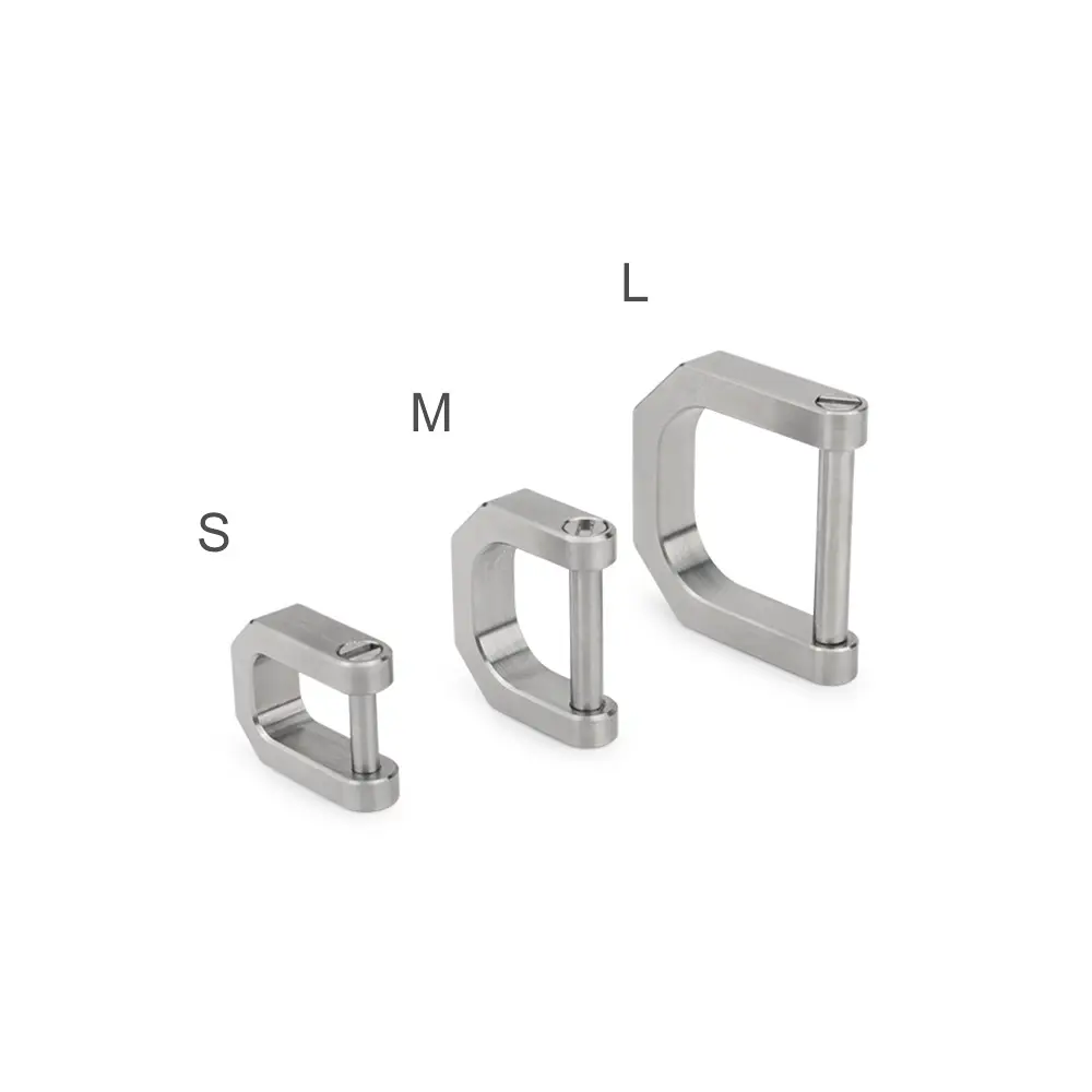 S/M/L Titanium Alloy D Shape Horseshoe Buckle Connect Car Keychain Buckle Outdoor EDC Tool