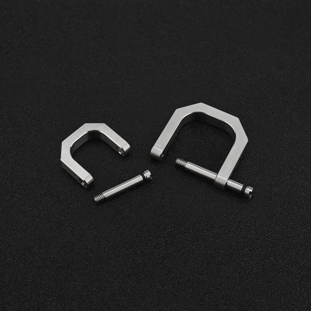 S/M/L Titanium Alloy D Shape Horseshoe Buckle Connect Car Keychain Buckle Outdoor EDC Tool
