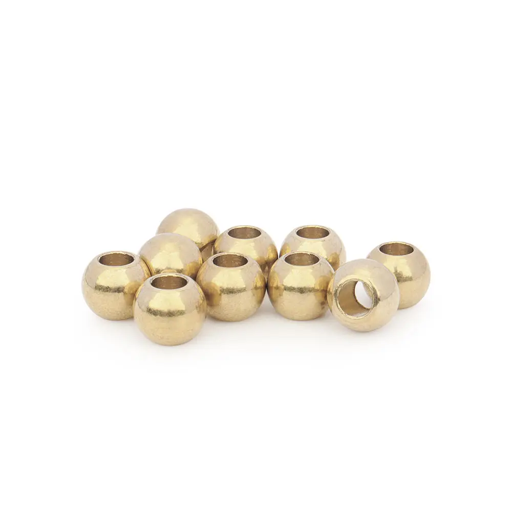 10pcs Paracord Brass Round Ball Beads Bracelets Loose Charm Bead DIY Necklaces Jewelry Making Accessories