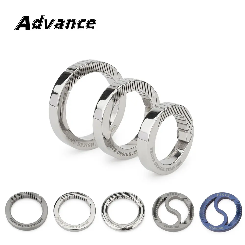 Titanium Alloy Keyring EDC Hanging Buckle Keychain Outdoor Small Tool Accessories