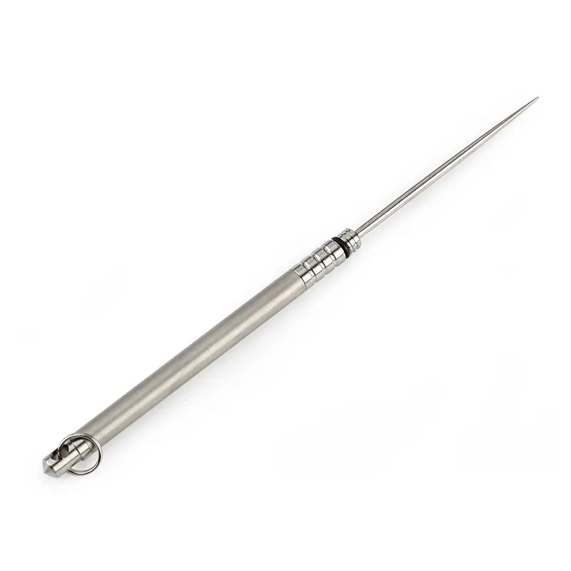Titanium Alloy Outdoor EDC Toothpick Bottle Fruit Fork Camping Tool Titanium Toothpick Lightweight Portable Multi
