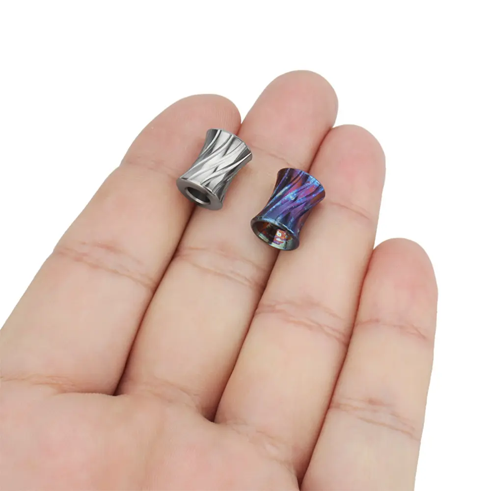 Small Titanium Alloy Beads DIY Pendant Paracord Rope Bead Keychain Tool Accessories