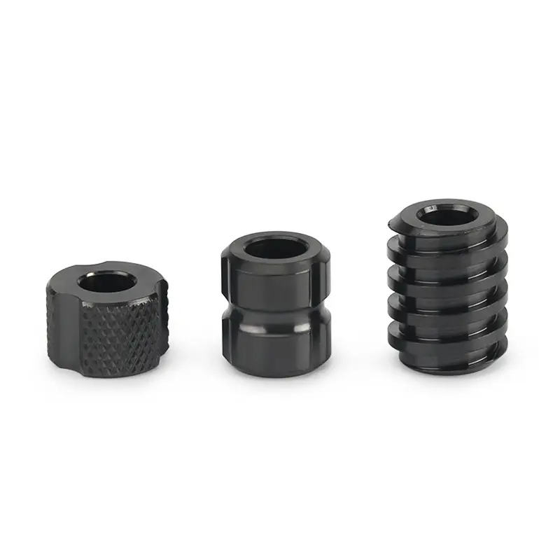 Black Titanium Alloy Knife Beads Paracord Umbrella Rope EDC Screw Thread Paracord Bead Zipper Accessories