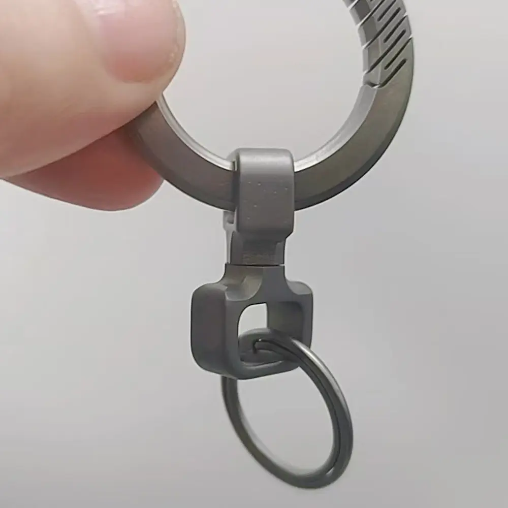 Mini Titanium Alloy Rotating Keychain EDC Tool DIY Multifunctional Outdoor Car Keyring