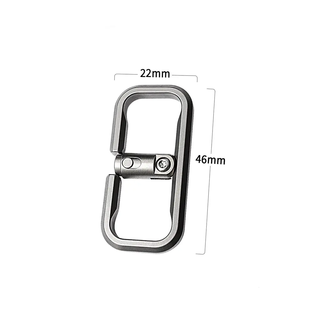 Titanium Press Lock Keyring Creative Car Keychain Buckle Outdoor EDC Tool
