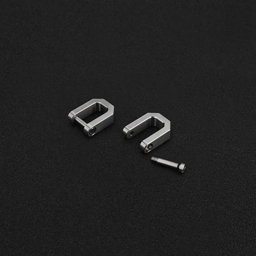 5pcs S Size Wholesale Titanium Alloy D Shape Horseshoe Connect Multi-purpose Mini Buckle Keychain Buckle Outdoor EDC Tool