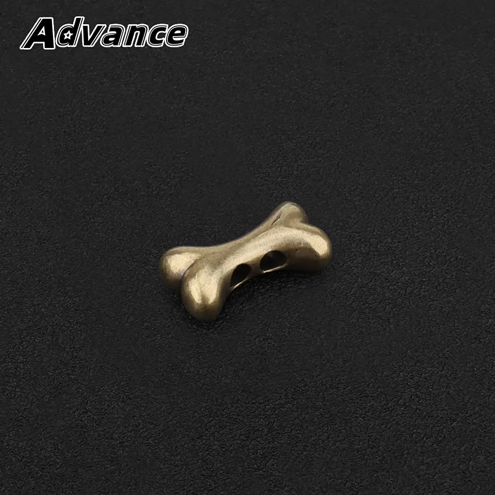 Bone Shape Brass Knife Beads Paracord Lanyard Pendant Rope Bead Braided Bracelet