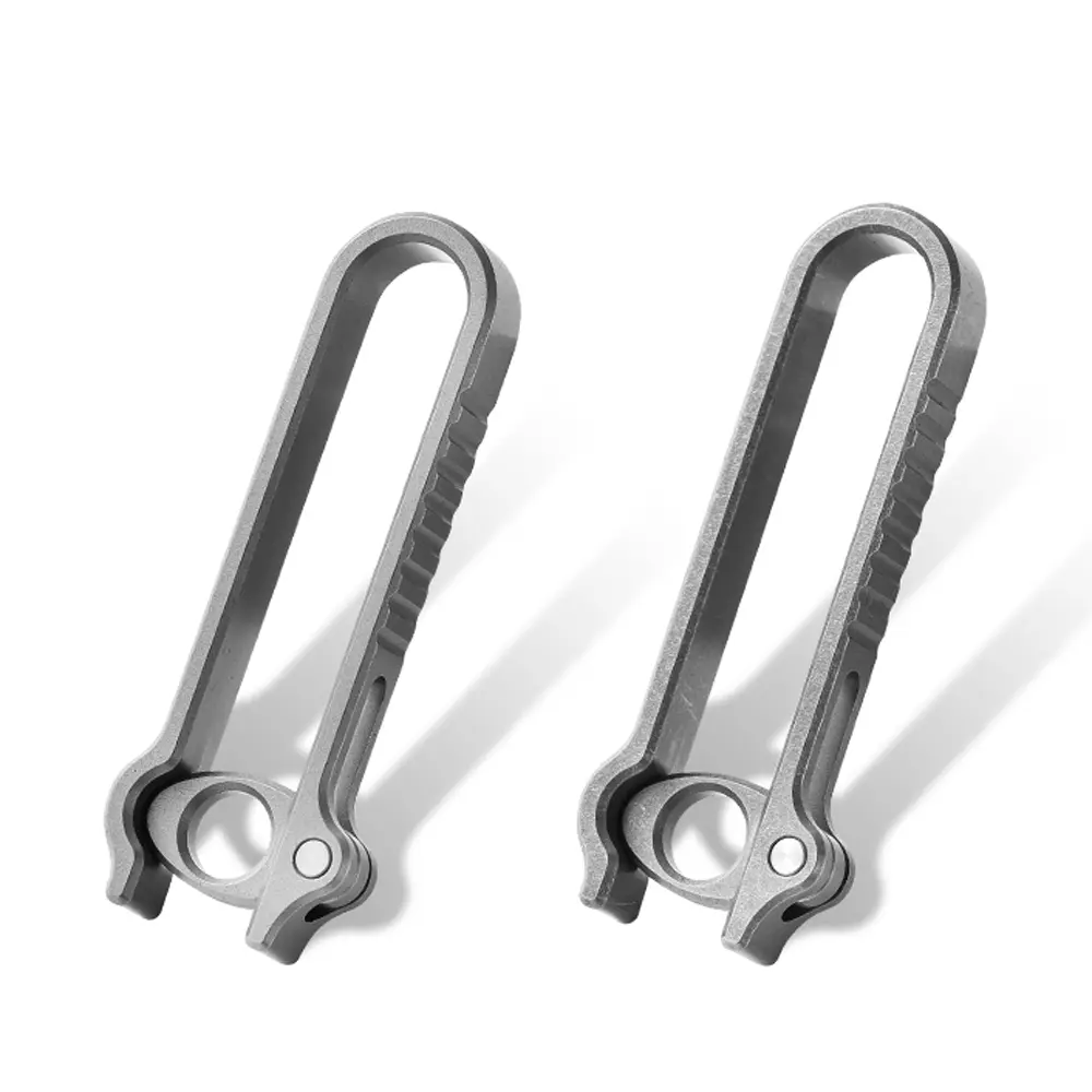 Titanium Alloy Waist Buckle EDC Outdoor Tool Keychain Accessories Spring-loaded Activity Clip