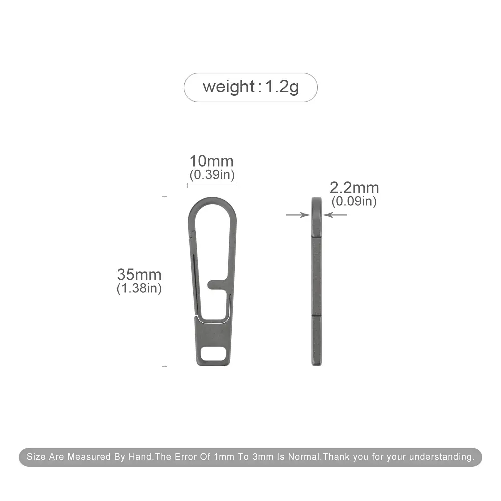 Mini Zipper Titanium Alloy Buckle Multi-function Backpack Keychain Outdoor Tool EDC