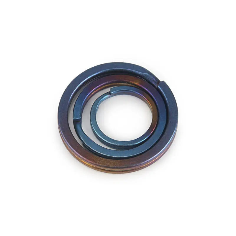 18mm/25mm/32mm Bluing Titanium Alloy Key Ring EDC Outdoor Small Tool Blue Key Ring Accessories.