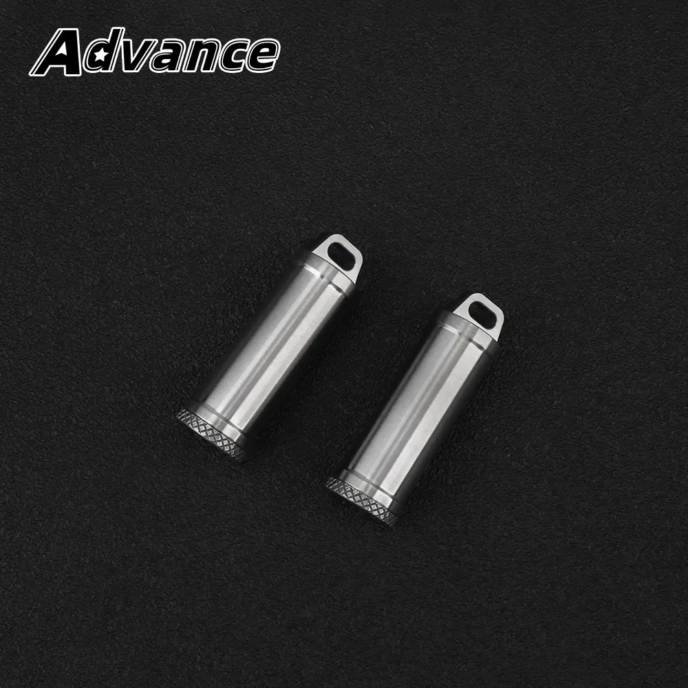 Titanium Alloy Case Mini Bottle Sealed Waterproof Bottle Holder Outdoor EDC Tool Portable Small PillBox