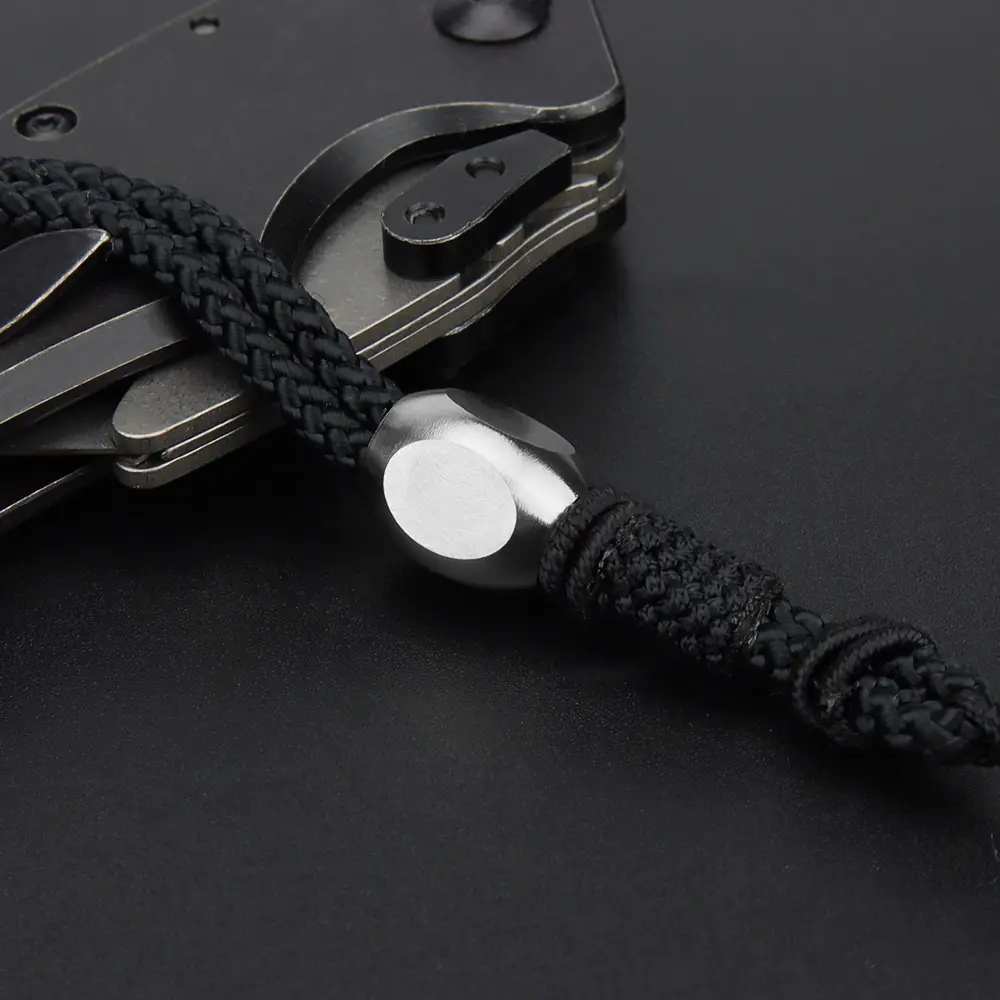 Titanium Alloy Paracord Bead Cool Minimalism Rope Accessories Simple Design Fashion Key Chain Beads
