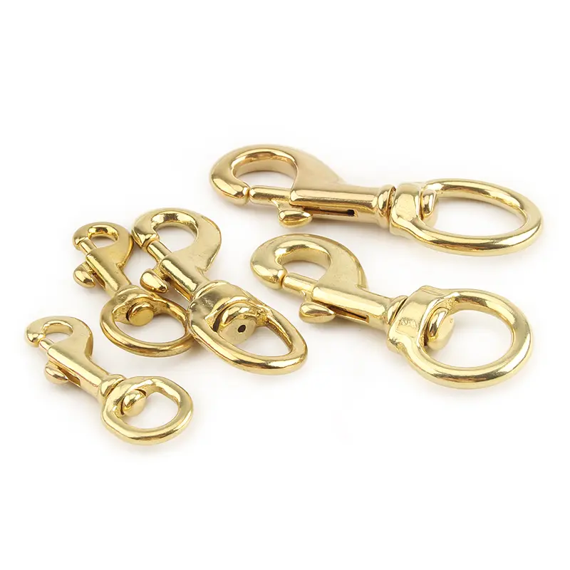 DIY Outdoor Buckle Brass Swivel Eye Bolt Snap Hook For Camping Bag Strap Belt Hook Clasp Outdoor Tool