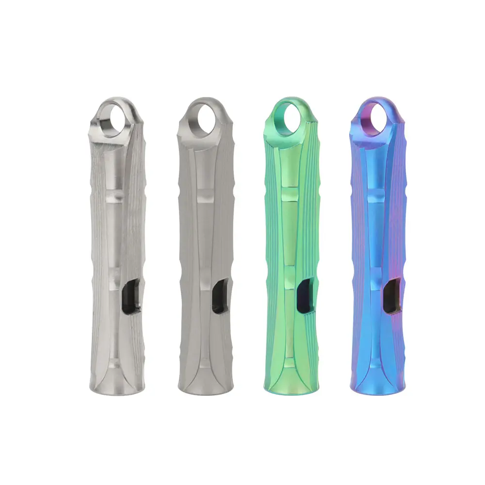 Titanium Alloy Whistle Portable Outdoor Whistle Training Tool EDC Fashion Pendant Keyring Accessories