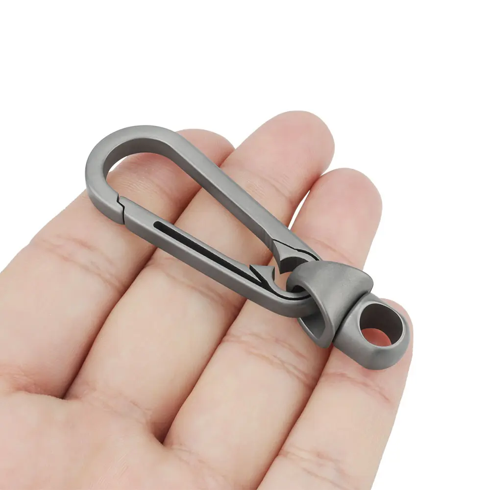Titanium Alloy Keychain 360° Rotate All-way Connect Accessories Keyring Waist Belt Buckle Unisex Outdoor Tool EDC