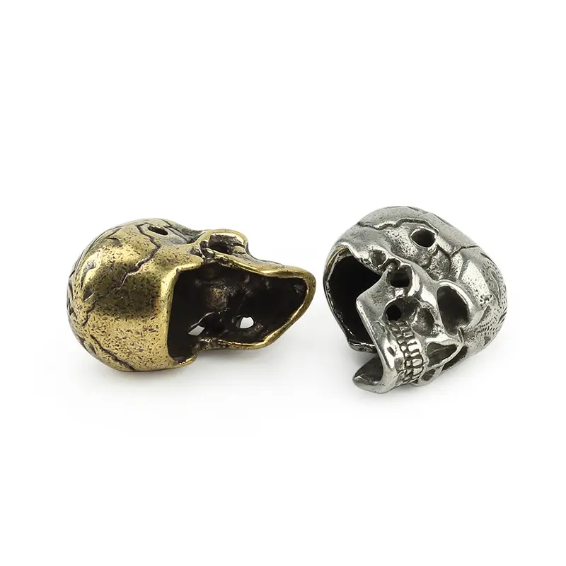 Skull Brass Knife Beads Umbrella Rope Bead Outdoor Flower Grain Skull Paracord Beads