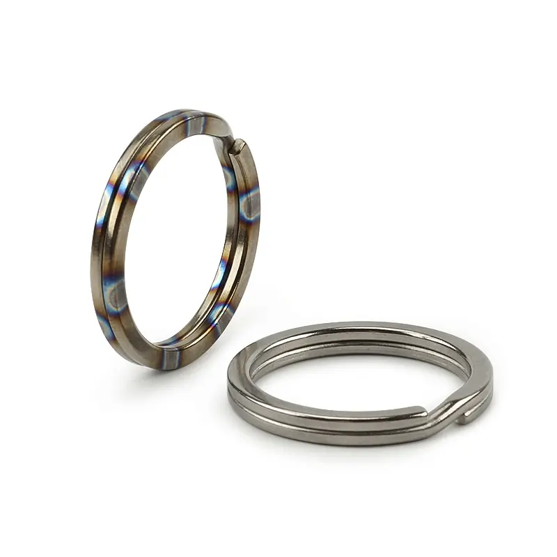 5pcs Titanium Alloy 32mm Key Ring EDC Outdoor Tool Multicolor Ultralight Titanium Keyring Wholesale Accessories