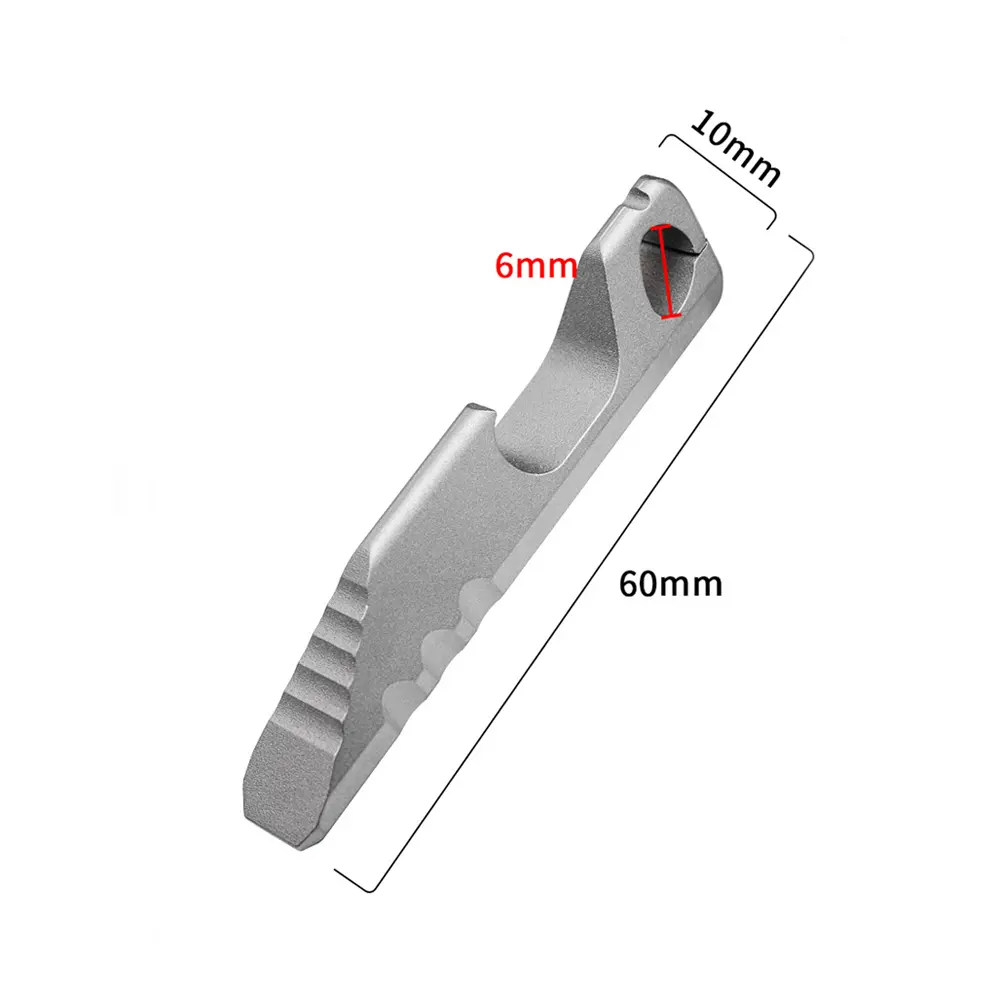 Titanium Alloy Bottle Opener Multi Functional Keychain Pendant Outdoor Tool EDC