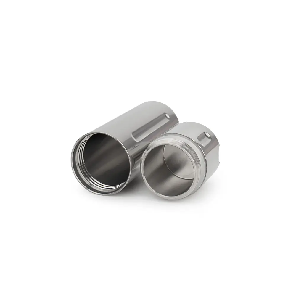 Silvery Titanium Alloy Waterproof Canister Seal Bottle Toothpick Box Outdoor Camping Tool