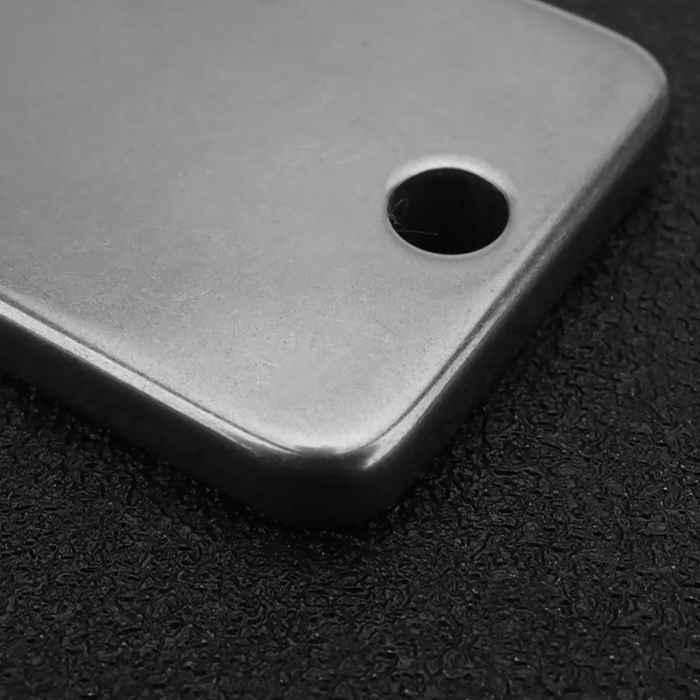 Small Titanium Alloy Blank Plate Keychain Pendant Titanium Outdoor Tool Accessories