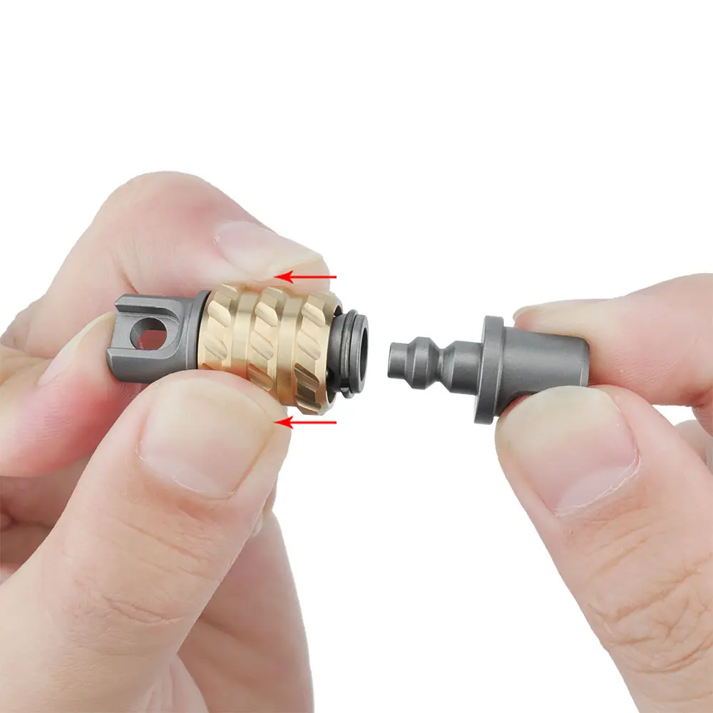Titanium Alloy Brass Keychain Rotating Key Ring Outdoor Small Tool EDC