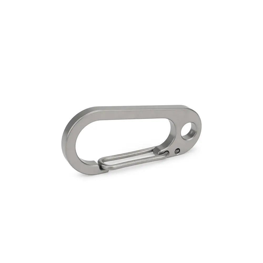 2pcs Simple Style Titanium Alloy Key Chain Buckle Outdoor EDC Tool Keyring Accessories