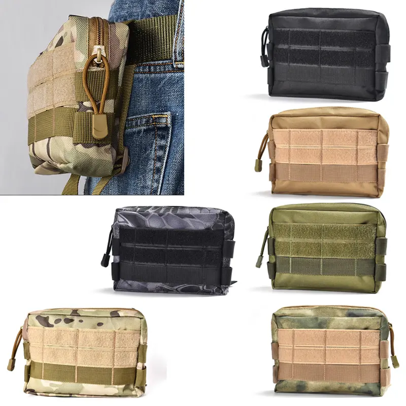 Mini Tactical Modular Molle Pouch Waist Bag Camo Casual Waist Belt Pack Utility Tools Mobile Phone Case