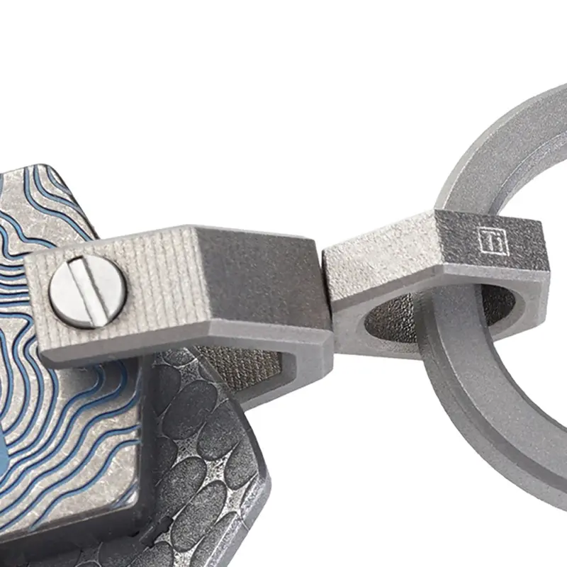 Rotating D Shape Titanium Buckles Keyring Horseshoe Buckle Outdoor EDC Tool Hanging Buckle