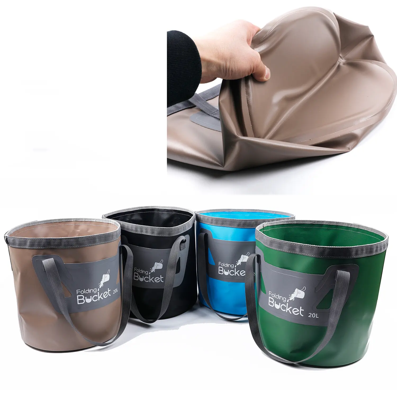 Collapsible Bucket 20L Container Folding Water Bucket Portable Wash Basin Fishing Bucket for Outdoor Camping Car Washing