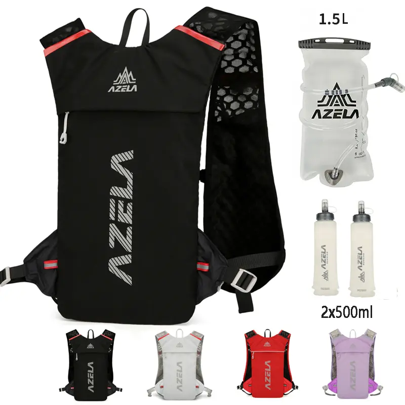 Outdoor Trail Running 5L Ultralight Backpack Hydration Jogging Vest Men Breathable Marathon Bicycle Bag Water Bottle 1.5L 500ML