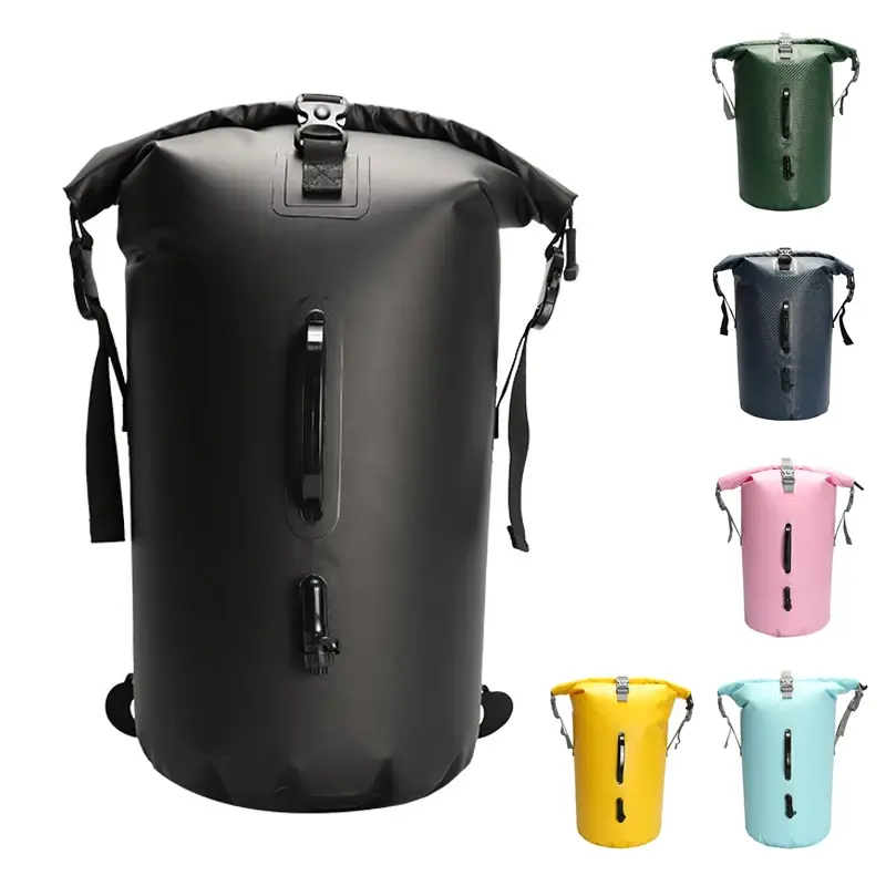 20L Waterproof Swimming Bag Backpack Inflatable Snorkeling Rafting Drifting Diving Dry Bag Floating Sack Dry Wet Seperation Bag