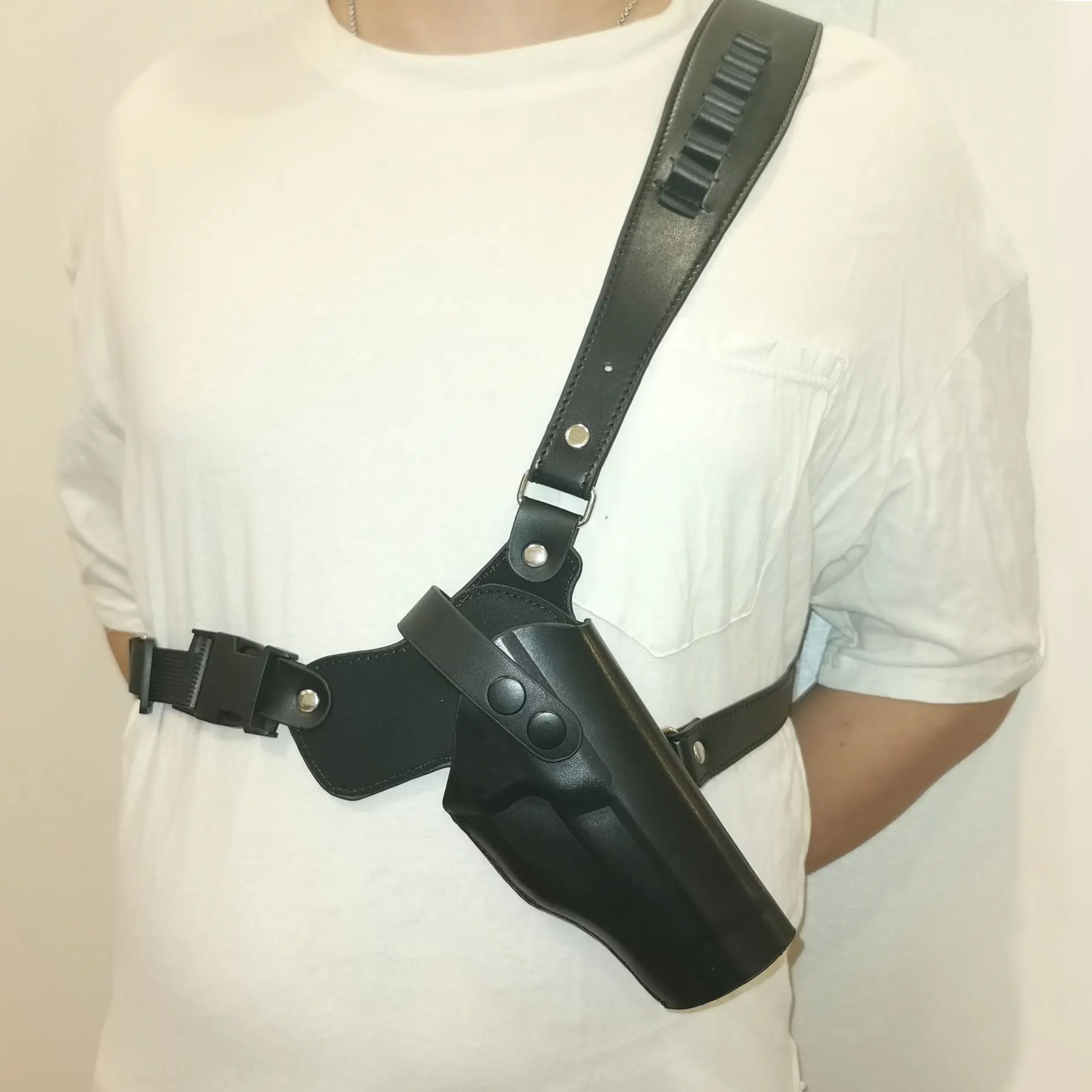 Tactical Concealed Gun Holster Leather Underarm Hidden Shoulder Holster Right Hand Pistol for Glock 17 19 M1911 Huntting Gun Bag