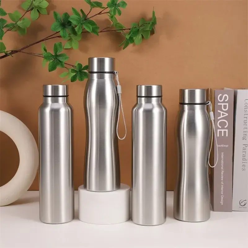 1000ML Stainless Steel Sport Water Bottle High Quality Single-Layer Rugged Metal Flask Thermal Flask Vacuum Thermal Water Bottle