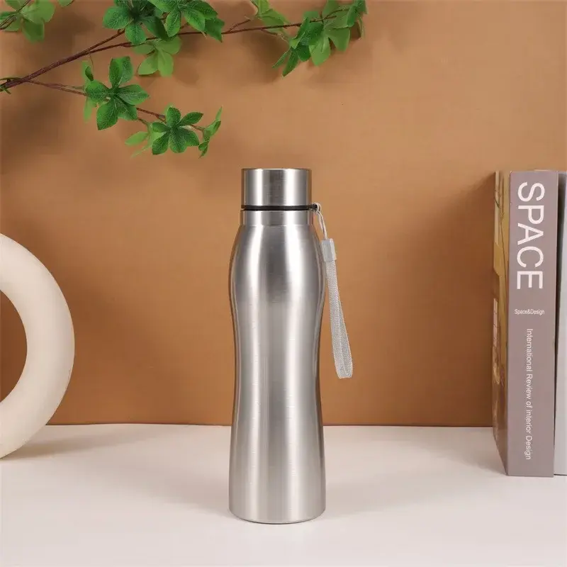 1000ML Stainless Steel Sport Water Bottle High Quality Single-Layer Rugged Metal Flask Thermal Flask Vacuum Thermal Water Bottle