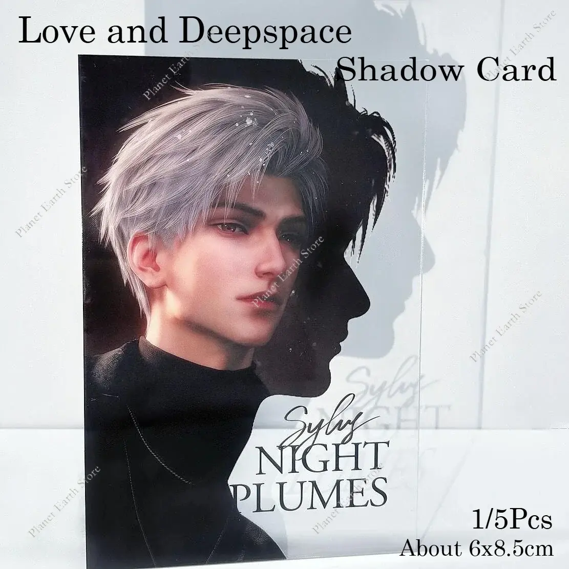1/5Pcs Love and Deepspace Sylus Rafayel Zayne Xavier Caleb Creative Acrylic Card Anime Shadow Card Desktop Decorative Ornaments
