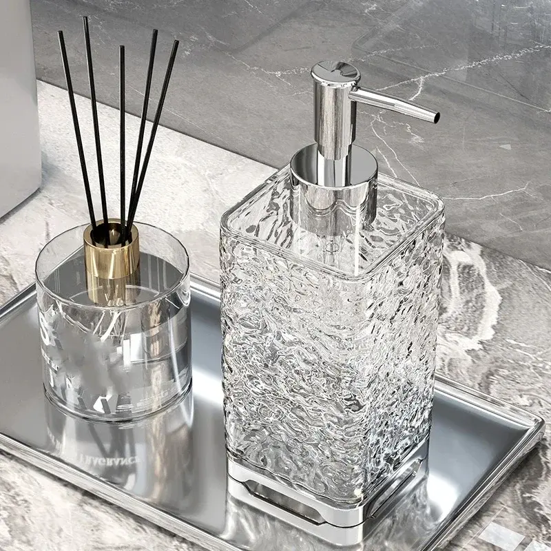 Hands Foaming Soap Dispenser Press-type Bathroom Liquid Soap Bottle Refillable Body Wash Container Light Luxury Hand Washer