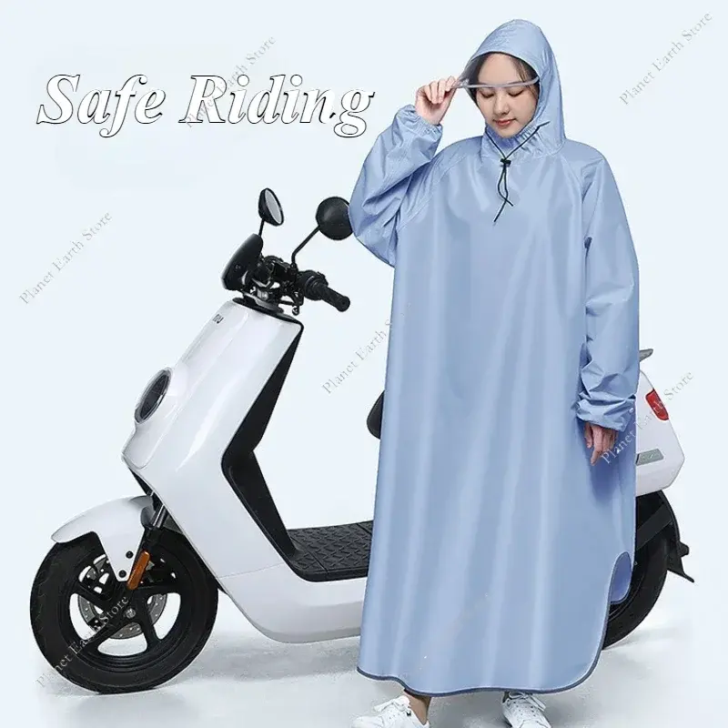 1Pc Thickened Motorcycle Raincoat Lengthen Adult Motorcycle Poncho Rain Gear Riding Equipment Men and Women Special Raincoat
