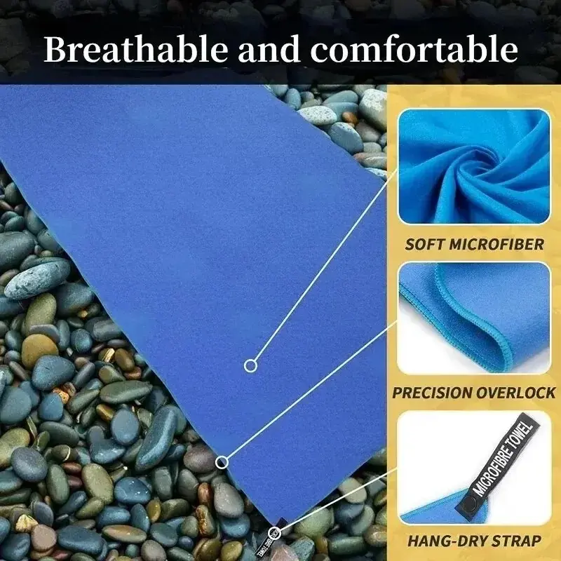 40x80CM Quick Drying sports towel Blue gray Green Orange Swimming gym Fitness camping Running beach towel