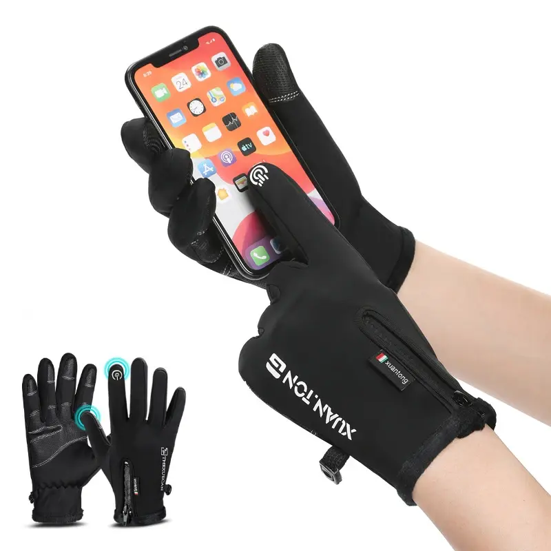 Waterproof Winter Fishing Gloves 2 Finger Flip Windproof Women Men Gloves Velvet Warm Protection Fish Angling Gloves